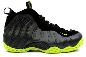 Air Foamposites One Black/Black/Bright Cactus -Hardaway Shoes 89690