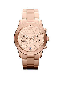 Michael Kors Mid-Size Rose Golden Stainless Steel Mercer Chronograph Watch