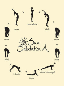 Sun Salutation metal sign