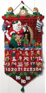 Must Be Santa Advent Calendar - Felt Applique Kit by Bucilla