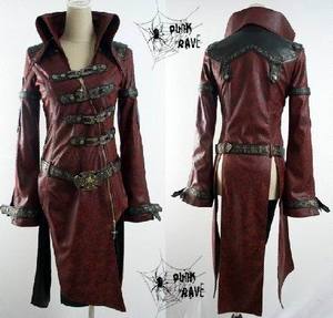 Punk Rave Red Gothic Coat