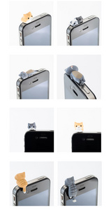 Cute Cheese Cat Anti Dust Earphone Jack Plug