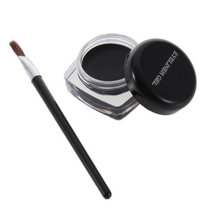 Black Pro Persistent Eye Liner Eyeliner Shadow Gel Makeup Cosmetic + Brush