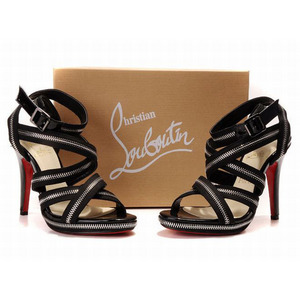 Christian Louboutin Rodita Zip 120mm Platforms Black Sandals