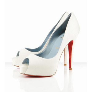 Red Bottom Christian Louboutin Very Prive 120mm Pumps Off White