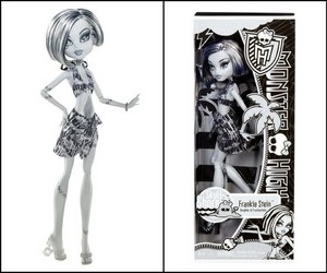 Skull Shores Black and White Frankie Stein Doll