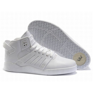 mens all white supra skytop 3 mid tops sneakers