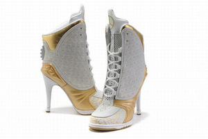 Nike Air Jordan 23 High Heels White/Gold