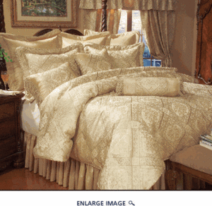 9 Piece Cal King Gold Imperial Comforter Set