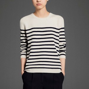 STRIPED SWEATER WITH SNAPS