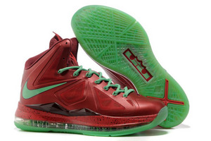 Lebron James 10 X Red/Green/Christmas Colorways Mens