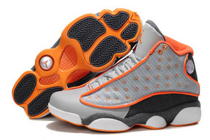 Air Jordan 13 OrangeCool GreyFlint Grey Mens