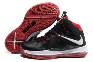 Lebron James X 10 Black/Red/White Mens Shoes