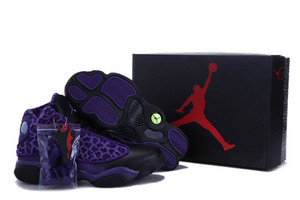 Air jordan 13 reto nike sport shoes purple/leopard-black