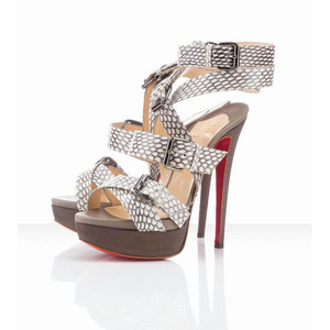 Christian Louboutin Toutenkaboucle 150mm Sandals Cobra Beige