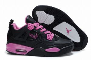 retro 4 jordans women black pink