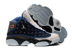 Air Jordan 13 Retro "Flint" Suede Blue-Grey-Blac-White Nike Shoes