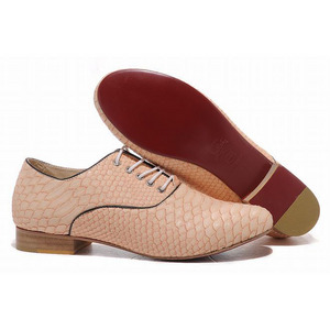 Christian Louboutin Alfredo Mens Flat Shoes Apricot Python