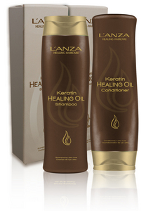 NEW! Набор Кератиновый шампунь + кондиционер LANZA Keratin Healing Oil Shampoo + Conditioner