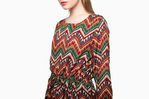 Aztec print dress