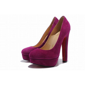 Christian Louboutin Bibi 140mm Suede Platform Pumps Purple