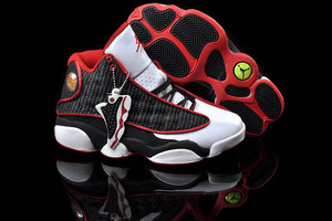 Air Jordan 13 Retro White/Sport- Red/Black Basketball Shoes Womens