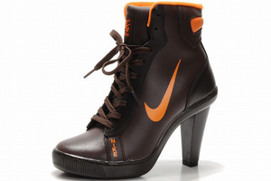 orange brown nike dunk sb mid heels for women