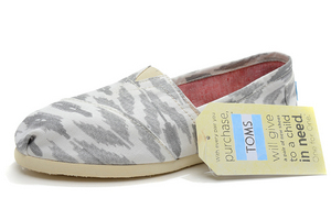 Women's Toms Grey Ikat Vegan Classics Shoes