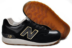 Men's new balance M576XIV Road to London leather Black Golden Sneakers