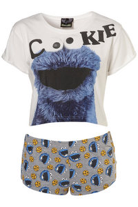 Cookie Monster Cropped PJ Set