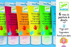 Djeco Finger Paint Tubes - 6 Colors