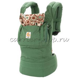 Эрго-рюкзак ERGO Baby carrier - GREEN W/RIVER ROCK PRINT LINING