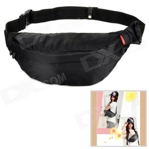 Mrace Stylish Light Practical Nylon Outdoor Exercise Waist Bag - Black - Free Shipping - DealExtreme