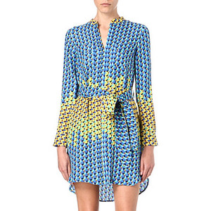 Желто-синее платье Marc by Marc Jacobs Paradox Print Dress