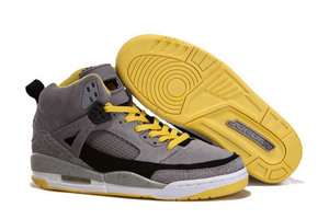 Retro Jordan Spizike Men Sneaker Black Grey and Yellow - Suede