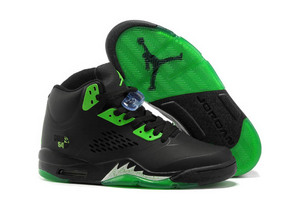 Retro 5 Nike Jordan Sports Shoes Green Black Mens