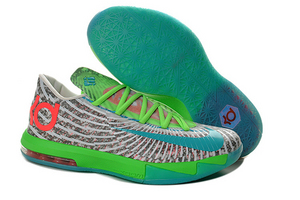 Kevin Durant VI Supreme Grey – Green – Blue New Release Mens Shoes