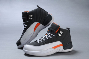 Michael Jordan XII 12-Grey/White/Orange Women's Basketball Shoes