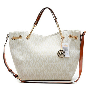 Michael Kors Logo Large Cream Tote Bags