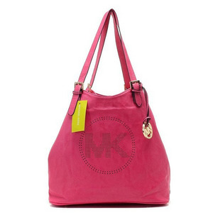 Michael Kors Perforated-Logo Large Rose Grab Bag