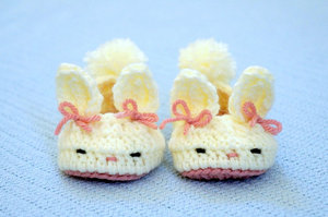 Crochet Toddler Bunny Slippers