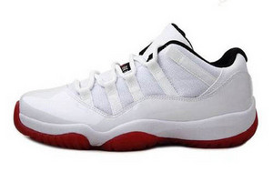 Jordan Retro 11 Mens Low Top with Red & White Color