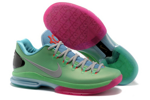 Nike KD 5 Elite In Mint Green Pink Color Basketball Shoes