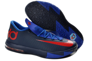 KD VI 6 In Navy Royal Blue Red Colorways Mens