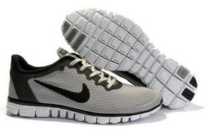 Nike Free 3.0 V2 Running Shoe Wolf Grey Black Womens