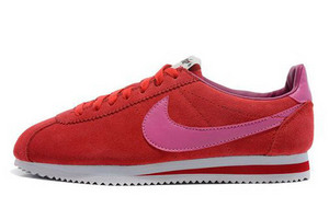 Nike Classic Cortez Vintage Suede Trainers Gym Red Pink Womens