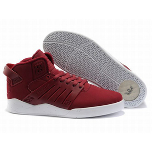 supra skytop 3 white burgundy men skateboard footwear