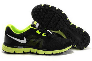 Nike Dual Fusion ST 2 Running Shoe Black White Volt Mens