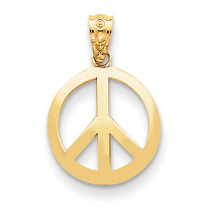 golden peace sign