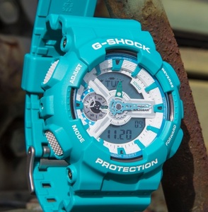 часы g-shock  голубые